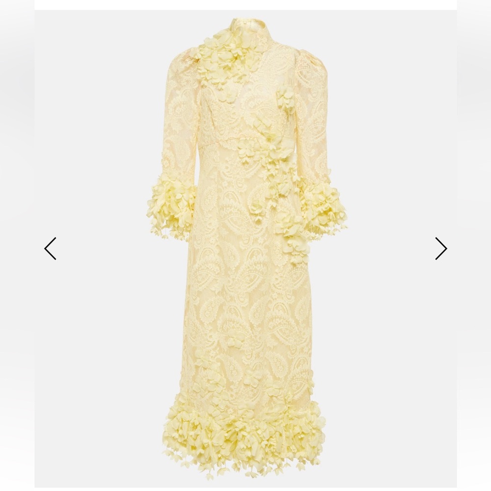 Zimmermann High Tide appliquéd lace midi dress